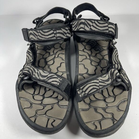 Vintage Teva Sandals Men’s 13 USA Made Black Gray Pattern Strappy Hiking Trails main image 6